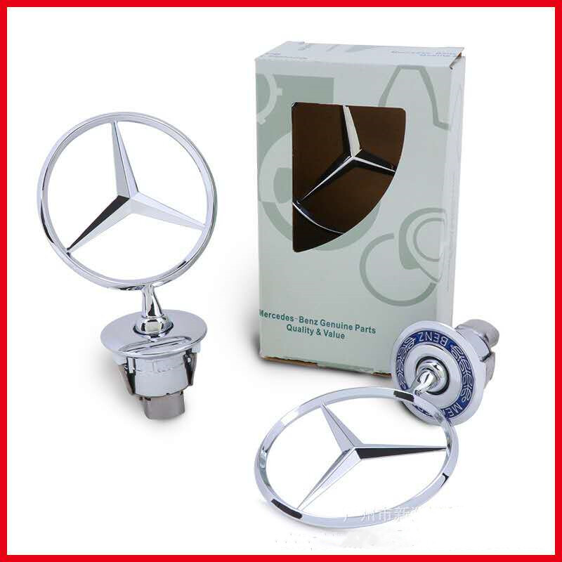 Full Metal Front Bonnet Hood Modified Standing Emblems For Mercedes Benz