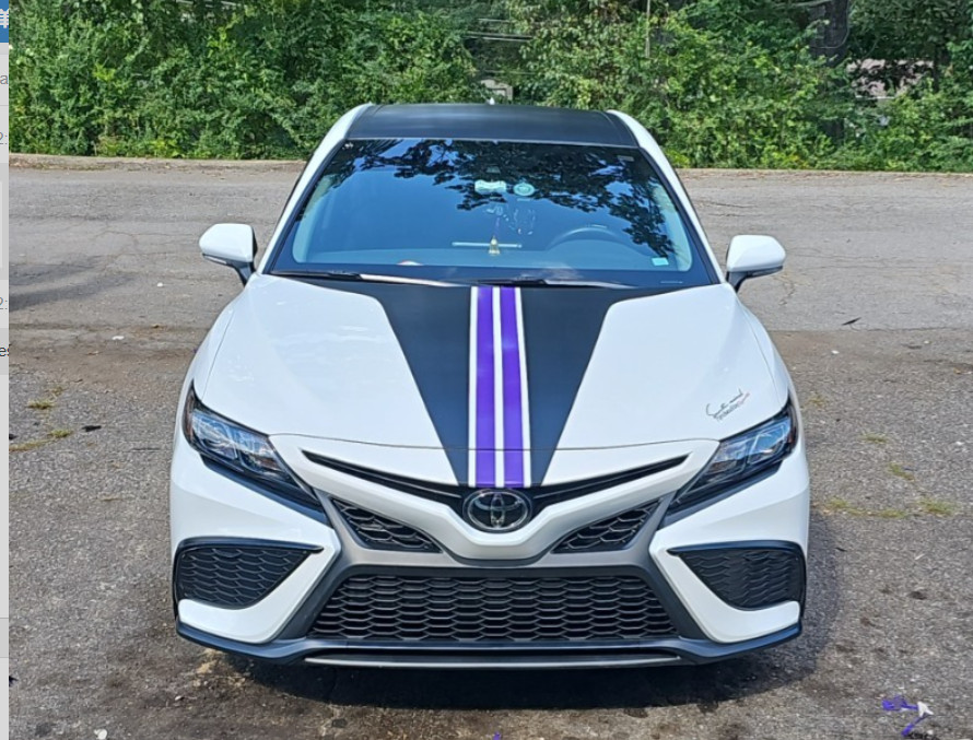 FOR TOYOTA CAMRY 2018-2022 Car Stickers Hood Rear Racing Stripe Side Door Decals