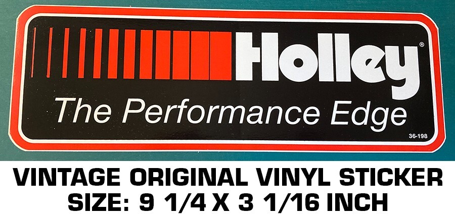 HOLLEY THE PERFORMANCE EDGE VINTAGE ORIGINAL VINYL STICKER DECAL – DRAG RACING