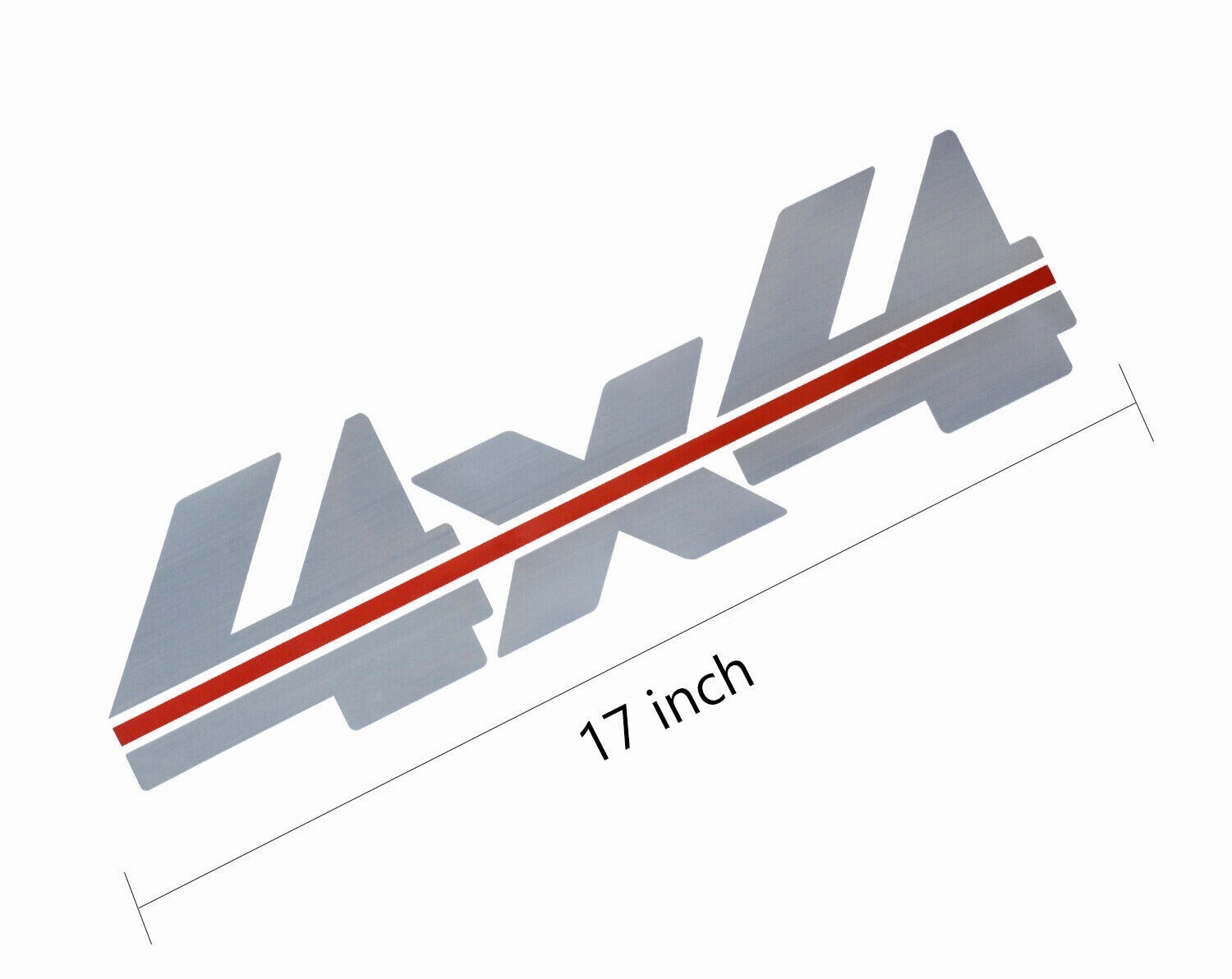 Pair Set 4×4 Decals (Silver) – 1988 to 1997 Fits Truck Bed Sticker
