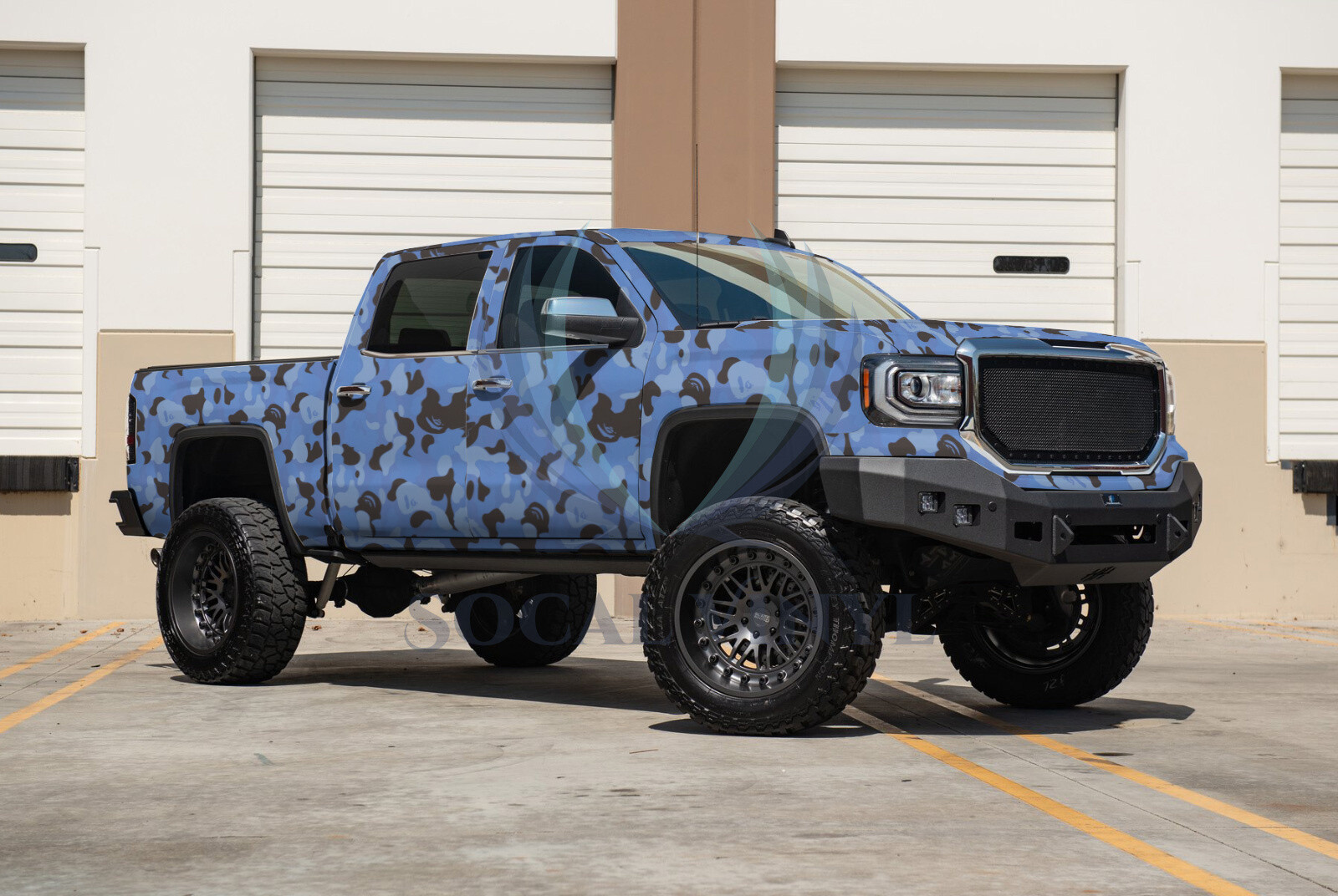 Camouflage Ape Camo Dark Blue Black Car Auto Vinyl Wrap Sticker Decal Sheet Film