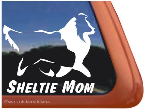 Sheltie Mom |High Quality Vinyl Shetland Sheepdog Window Decal Sticker