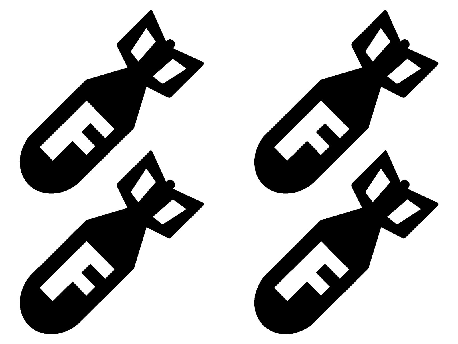 F Bomb 4 Pack Vinyl Decal Sticker Funny Adult Humor Multiple Colors and Sizes