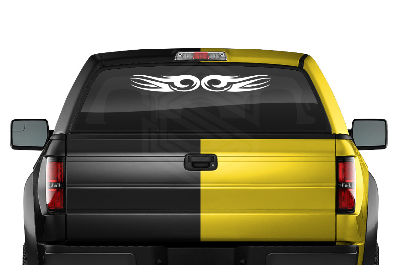 #149 TRIBAL SCROLL Decal Sticker Windshield Window Vinyl Graphic Design Car SUV