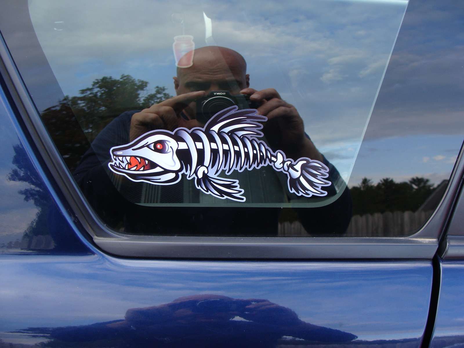 2 – 3″ x 7″ Fish Skeleton Decals Sticker Fishing Boat Graphics Ice Tackle 1500