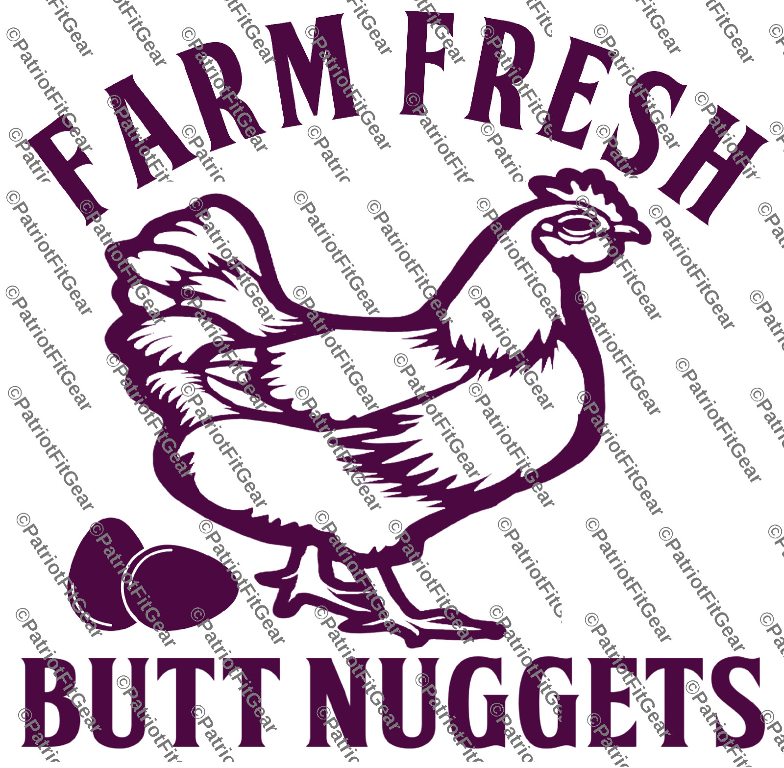 Chickens, Farm Fresh Butt Nuggets, Poultry Farm,Hen,Pullet,Cockerel,Vinyl Decal