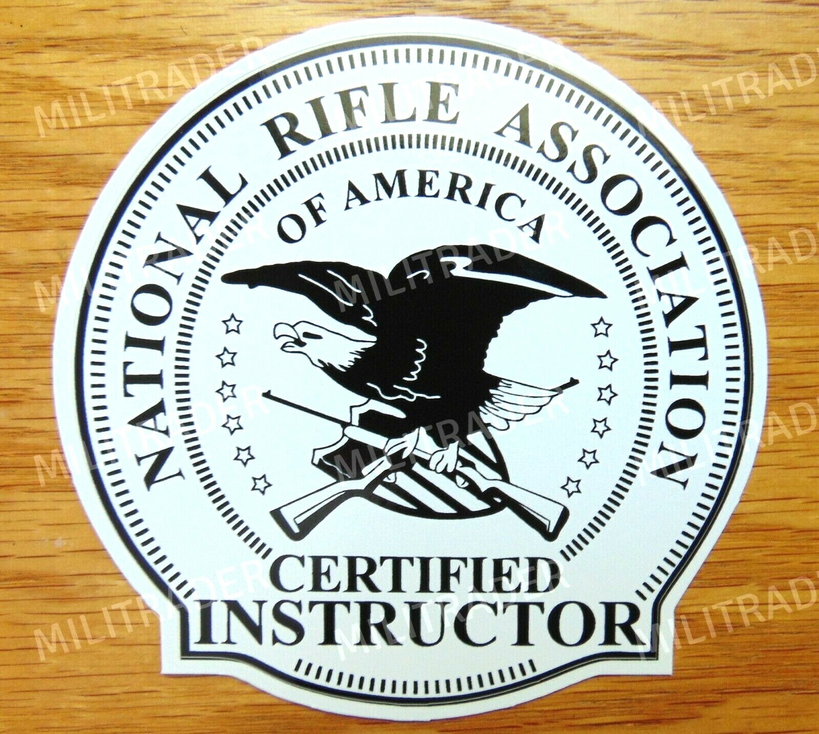 National Rifle Association NRA Certified Instructor Decal (Black and White)