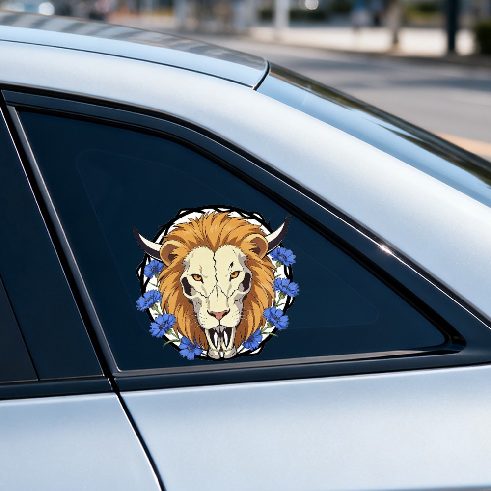 Animal Skull Stickers Vinyl Waterproof Customizable for Window Laptop Motorcycle
