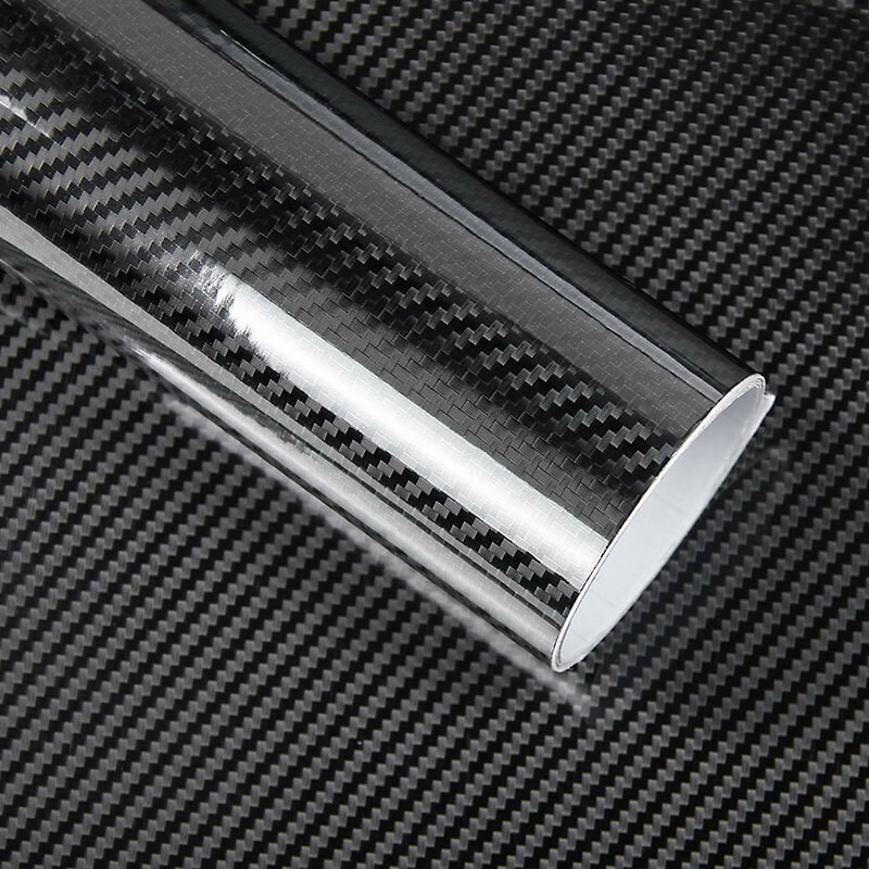 High Gloss Epoxy Black Carbon Fiber Vinyl Detailing Film DIY Roll 12×60″