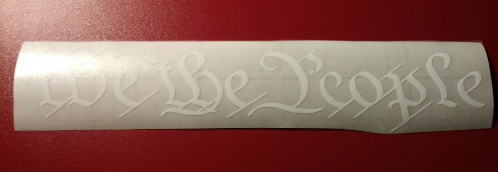 WE THE PEOPLE CAR/TRUCK WHITE Vinyl Window Decal #W-1 (8.6″ W – 1.7″ H)