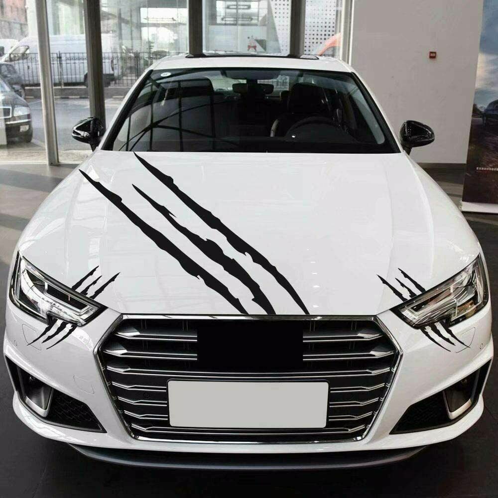 Black Monster Claw Scratch Stickers for Car Body Hood Side Fender 3pcs set