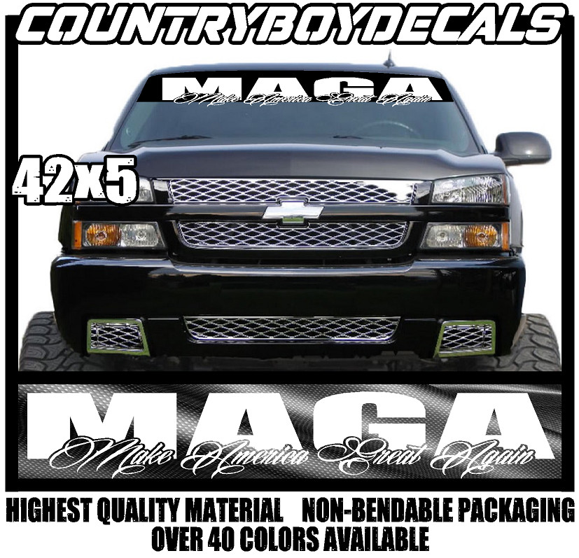 MAGA 42″ Vinyl Decal Sticker Diesel Truck Car Trump Make America Great Again USA