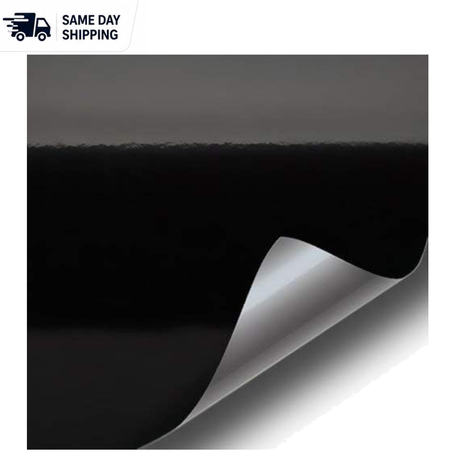Automotive Vinyl Wrap – High Gloss Black, 1ft x 5ft, Long-Lasting Finish