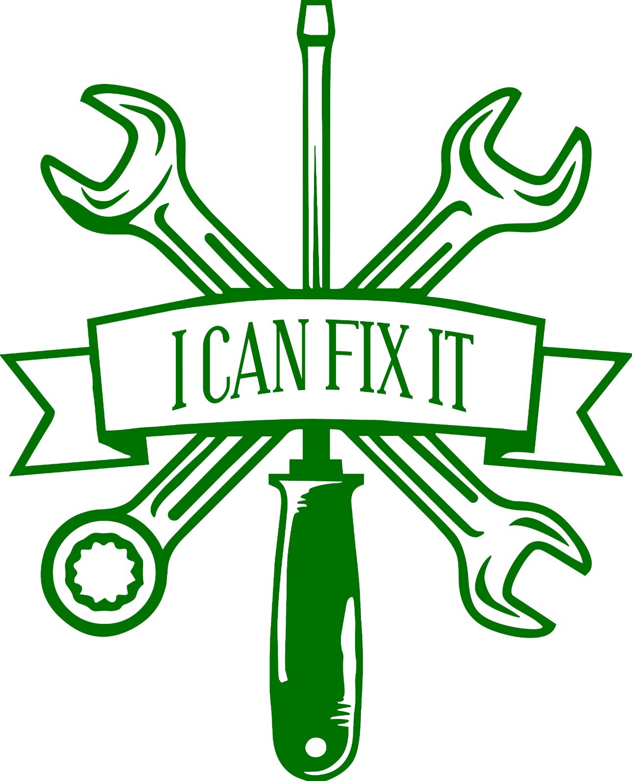 Motorcycle – Car I CAN FIX IT Tool Decal 7″h x 5.7″w In your choice of color