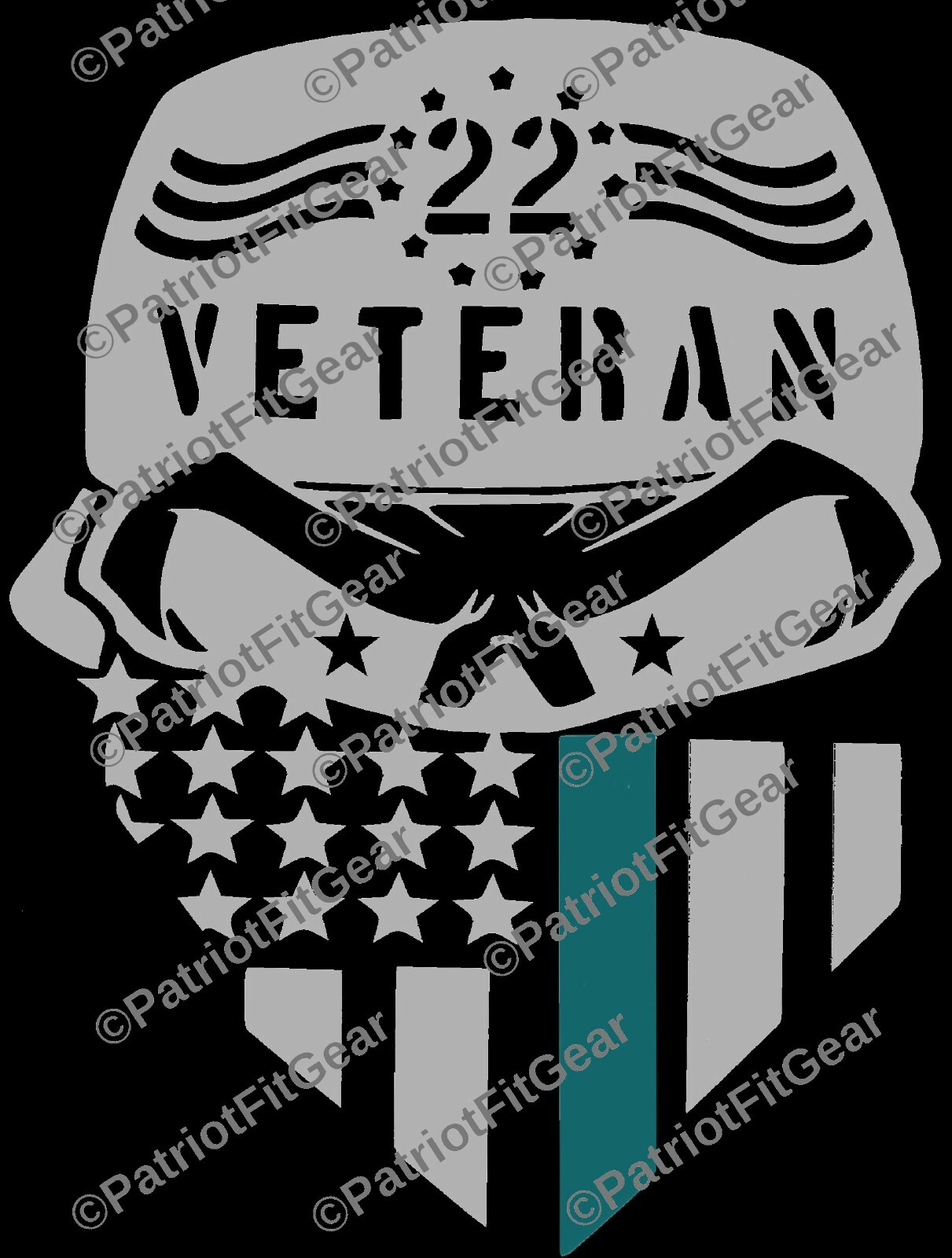 Veteran 22,Flag,Suicide Awareness,PTSD,Support Our Troops,Skull,Vinyl Decals