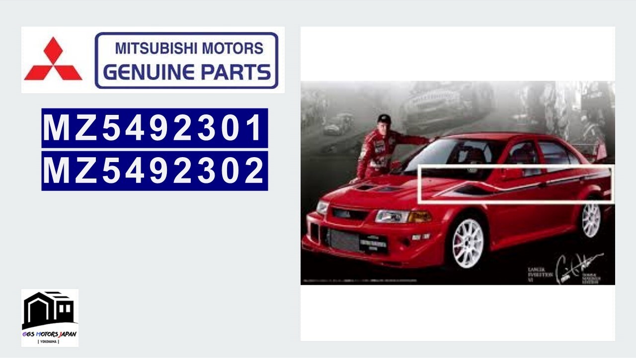 MITSUBISHI OEM LANCER EVO6 LEFT&RIGHT SIDE DECAL SET GENUINE OEM TOMMI MAKINEN