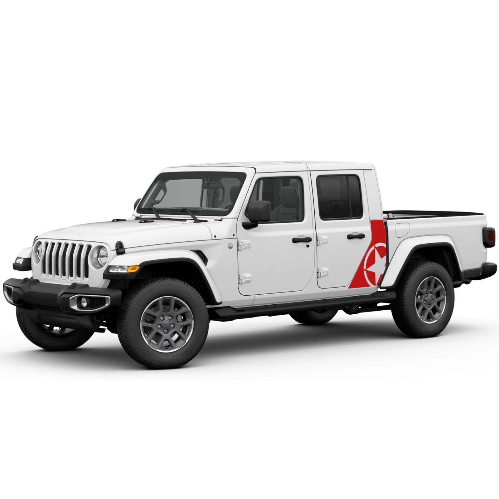 Side door fender star graphics stickers decal compatible with Jeep Gladiator