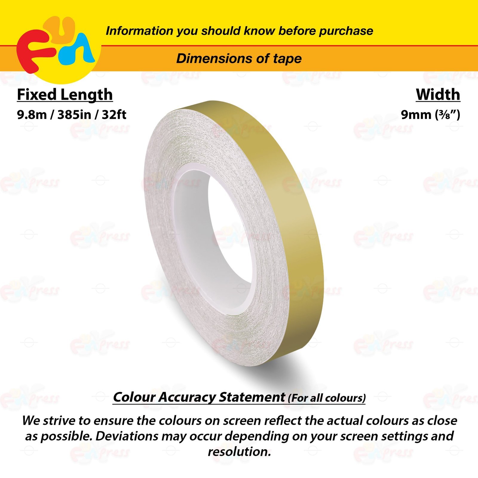 MATTE GOLD 3/8″ 9mm PIN STRIPE Car Model Streamline TAPE Decal Vinyl Sticker