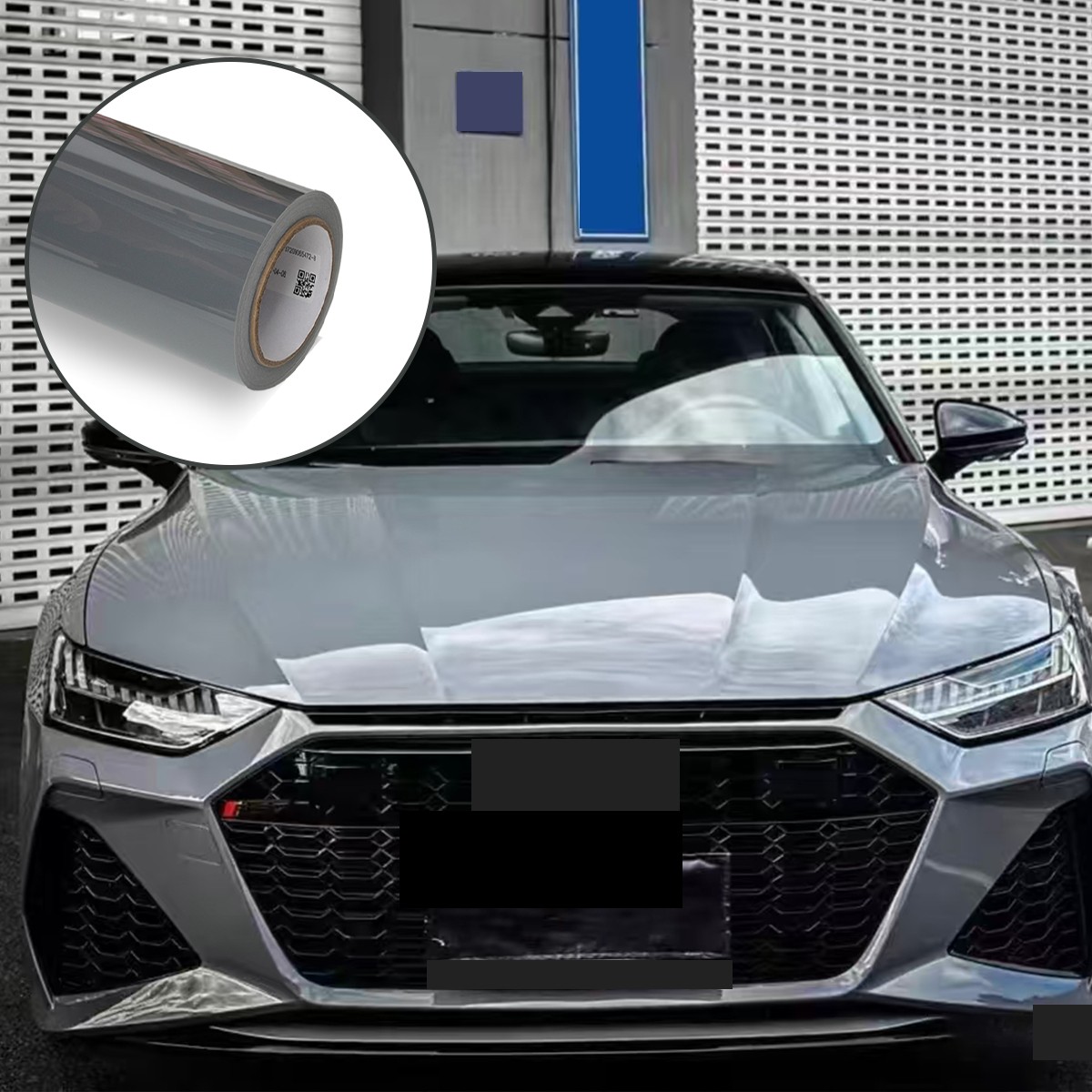 5FTx50FT PET Crystal Nardo Grey Vinyl Wrap Self-Adhesive Air Release US Stock