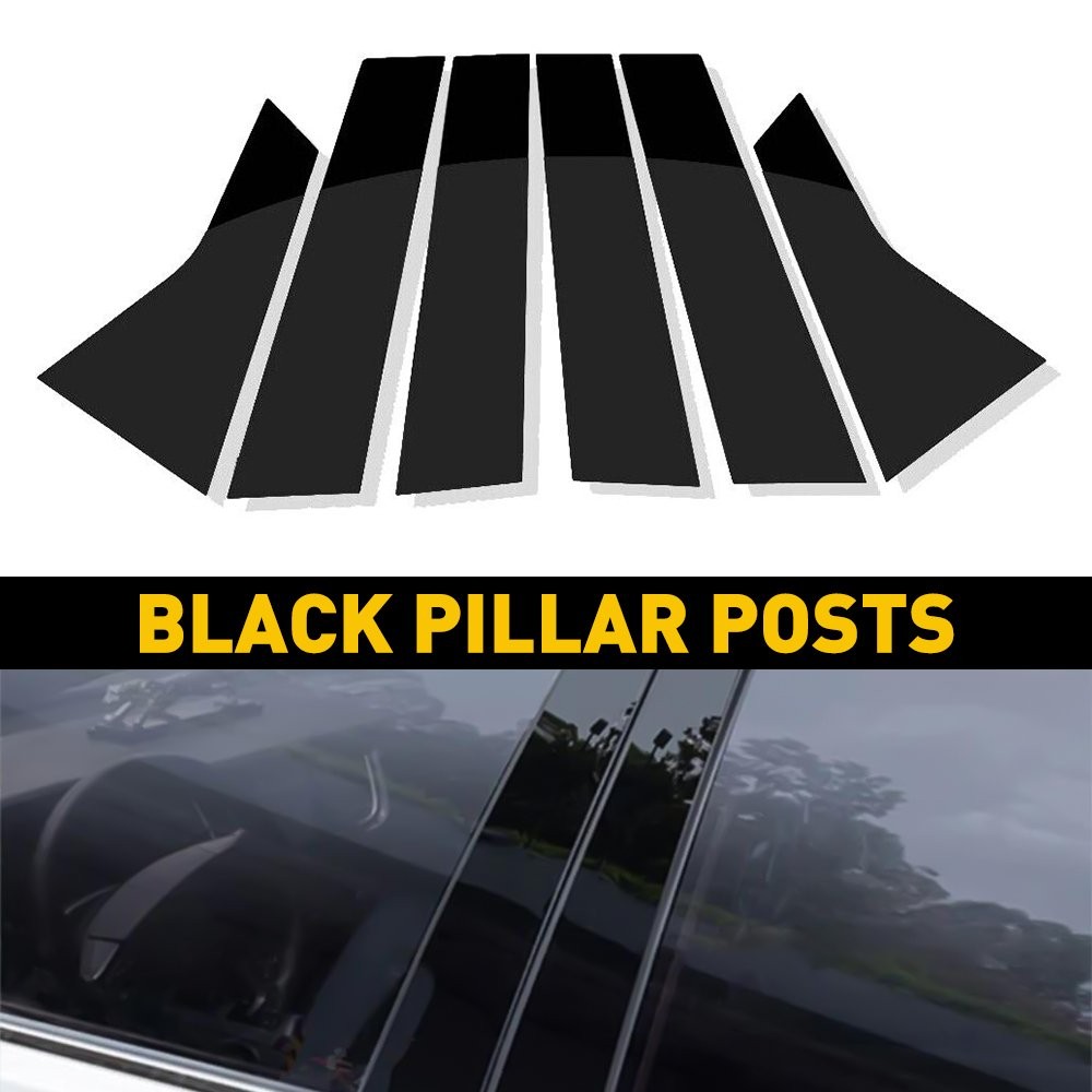 6/12x Post Pillar Fit 2018-2022 Accord Honda Window Door Cover Trim Glossy Black
