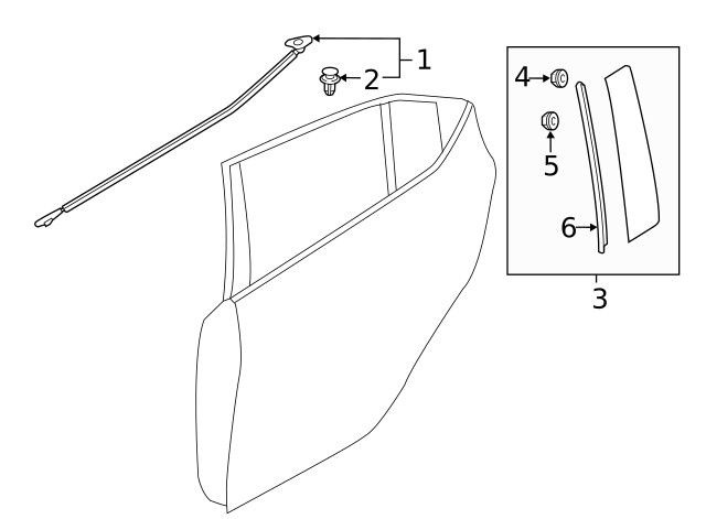Genuine Mazda Door Applique BEMD-50-M30G