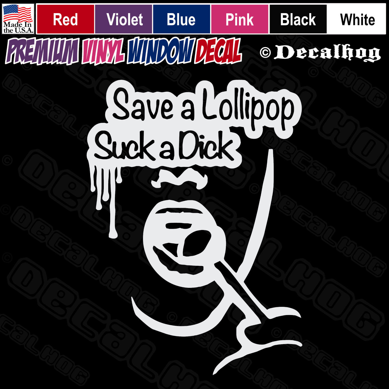 Save A Lollipop Suck A Dick Hot Sex Woman Car Truck Window Vinyl Decal Sticker.