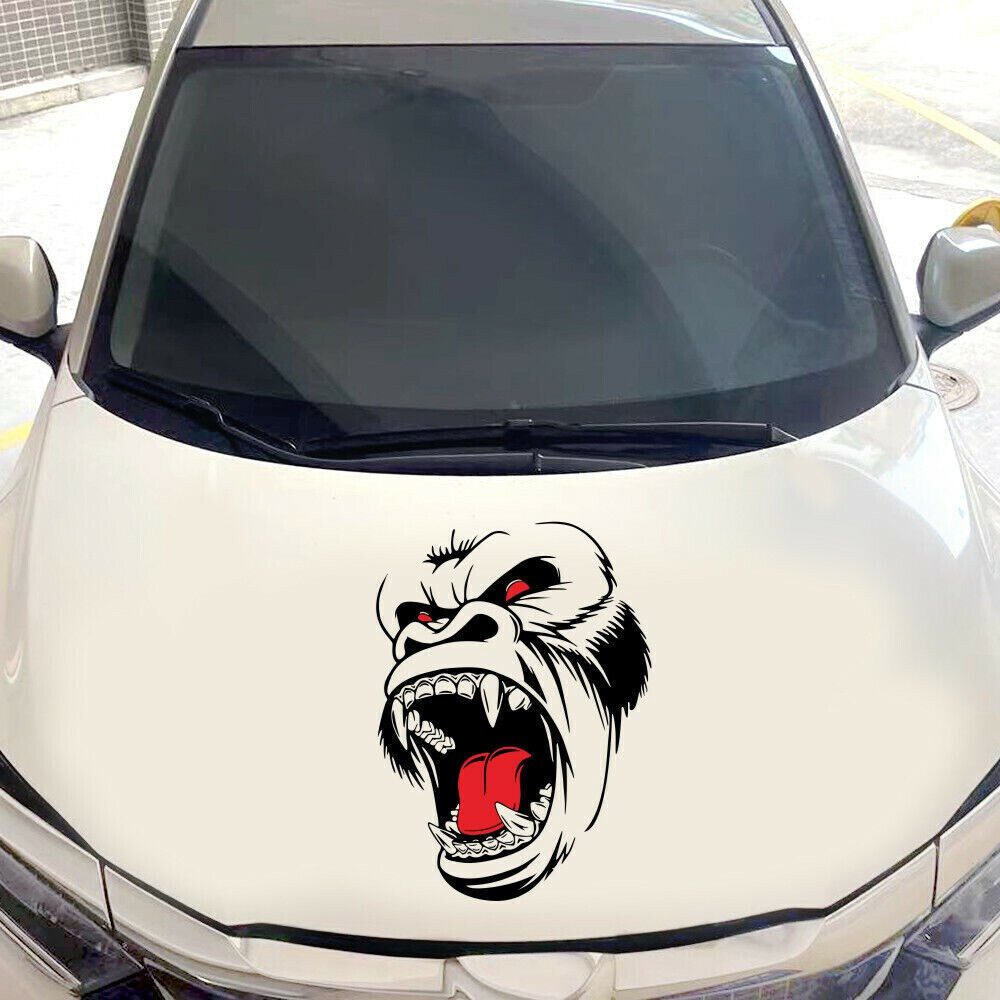 Horror Ape Totem Graphics Vinyl DIY Stickers For Car Body Side Fender Decal 2Pcs