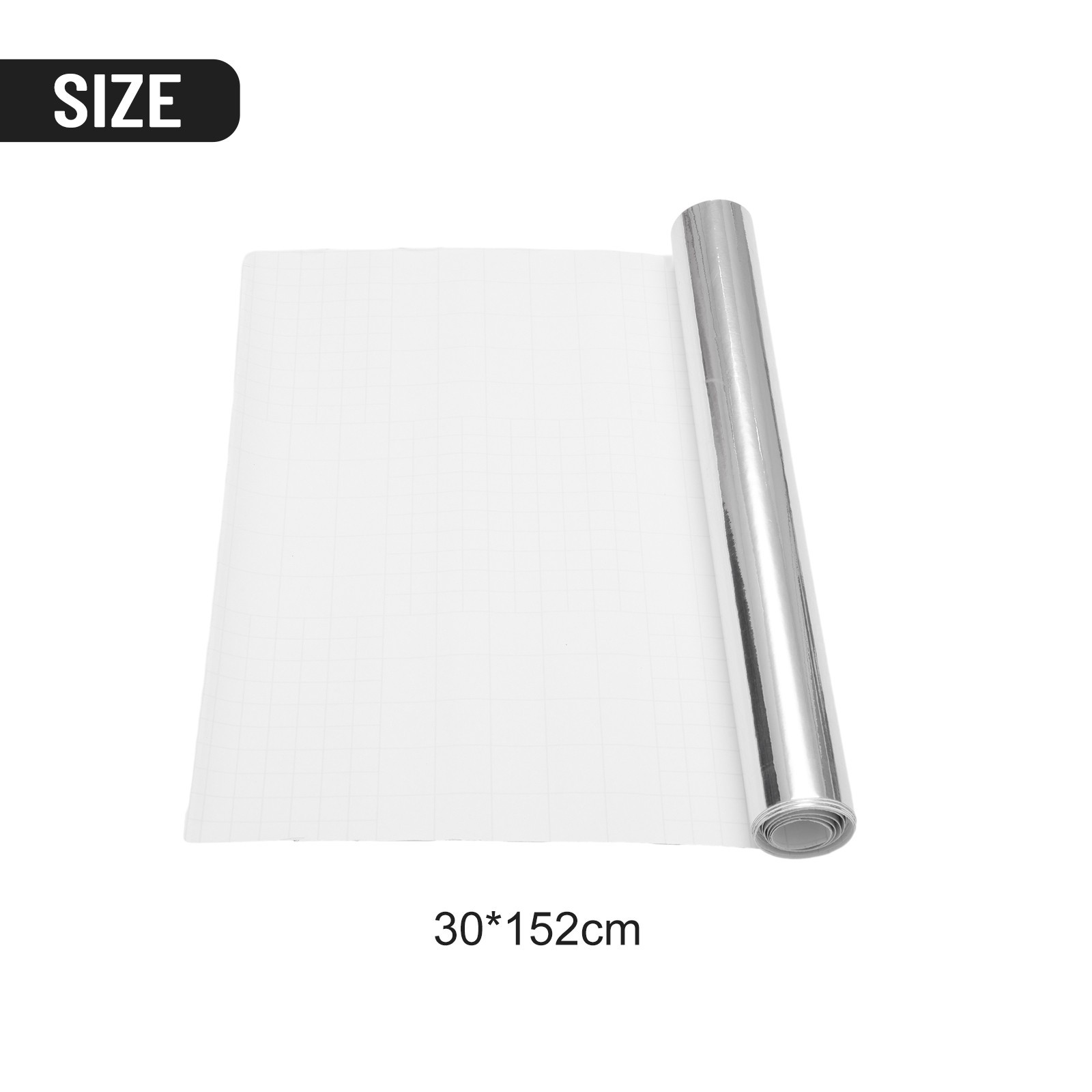 Silver Chrome Mirror Vinyl Wrap Film Roll Sheet Air Bubble 12 X 60 In