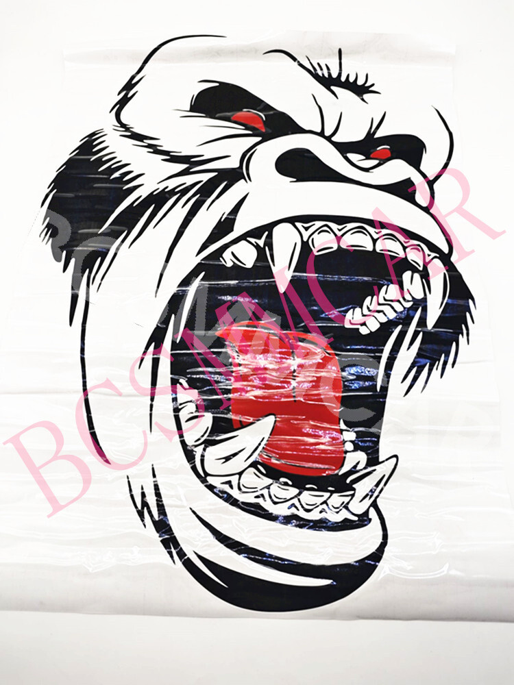 Stickers Horror Ape Totem Graphics For Car Body Hood Side Fender Vinyl Decal