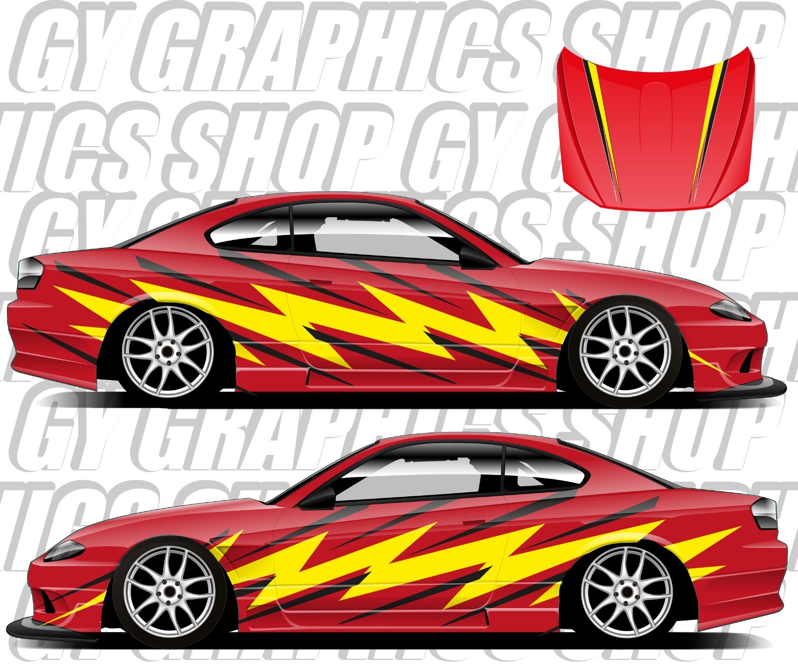 REITO-Livery Custom Racing Decals Drift Racing Door Banner JDM Side