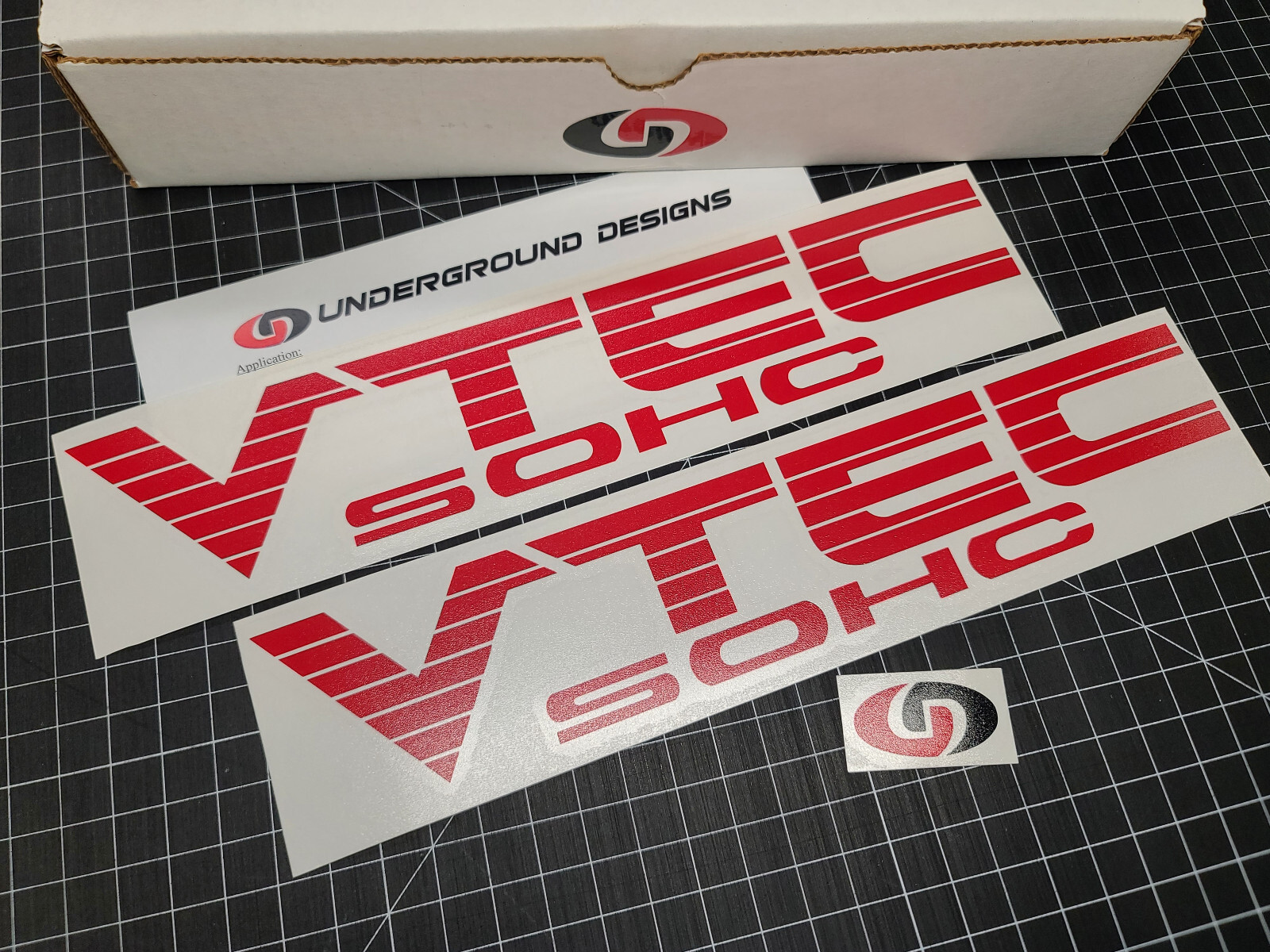 VTEC SOHC Decals 12″ Fat Blinds (2pk) Vinyl Stickers fits Honda Civic Si R RSX