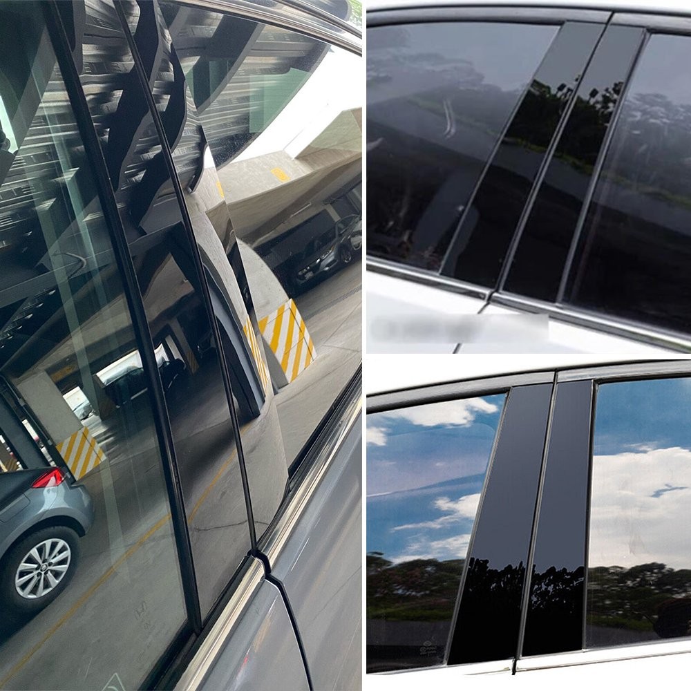 6/1 For Chevrolet Malibu 2016-2021 Car Door Trim Pillar Posts Black Decal Cove A