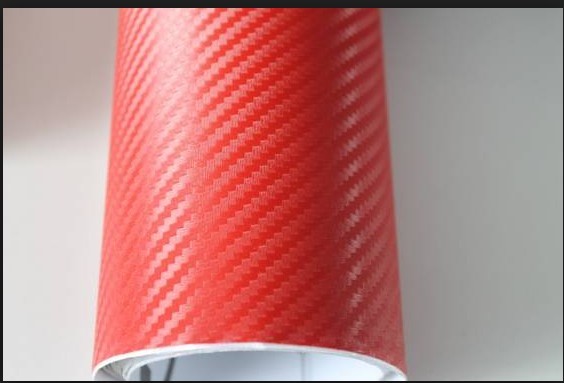 24″ X 60″ CARBON FIBER VINYL WRAP RED 3D PRO GRADE BUBBLE FREE AIR RELEASE