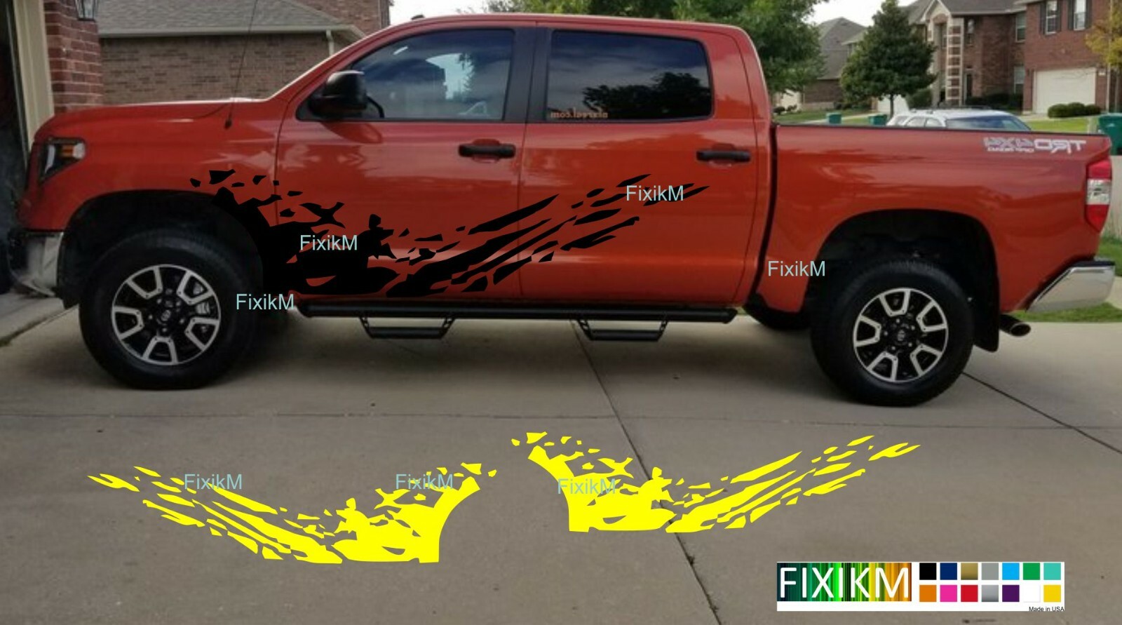 Mud splash graphics decal fit for any cars and trucks left and right side set