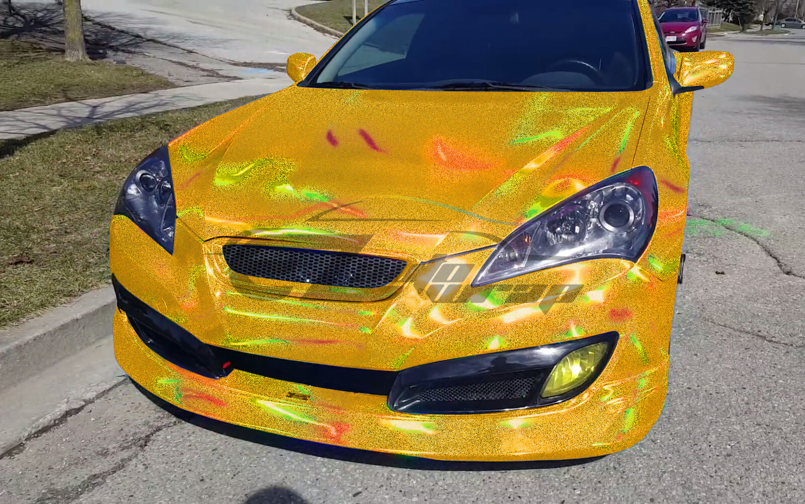 Holographic Glitter Gold Rainbow Chrome Car Vinyl Wrap Sticker Decal Sheet