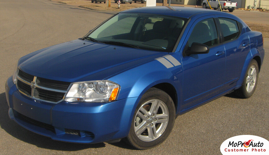 Hash Mark Hood Fender Decals Stripes Vinyl Graphics FOR 2008-2014 Dodge AVENGER