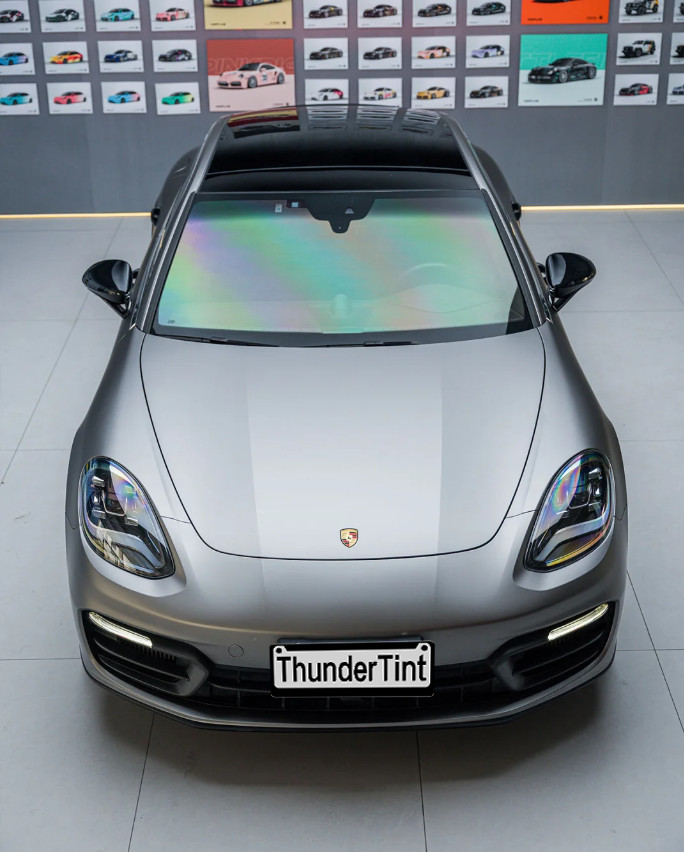 Car Auto Sticker Film Genuine Metal Silver Vinyl Wrap Decal Bubble Free Sheet