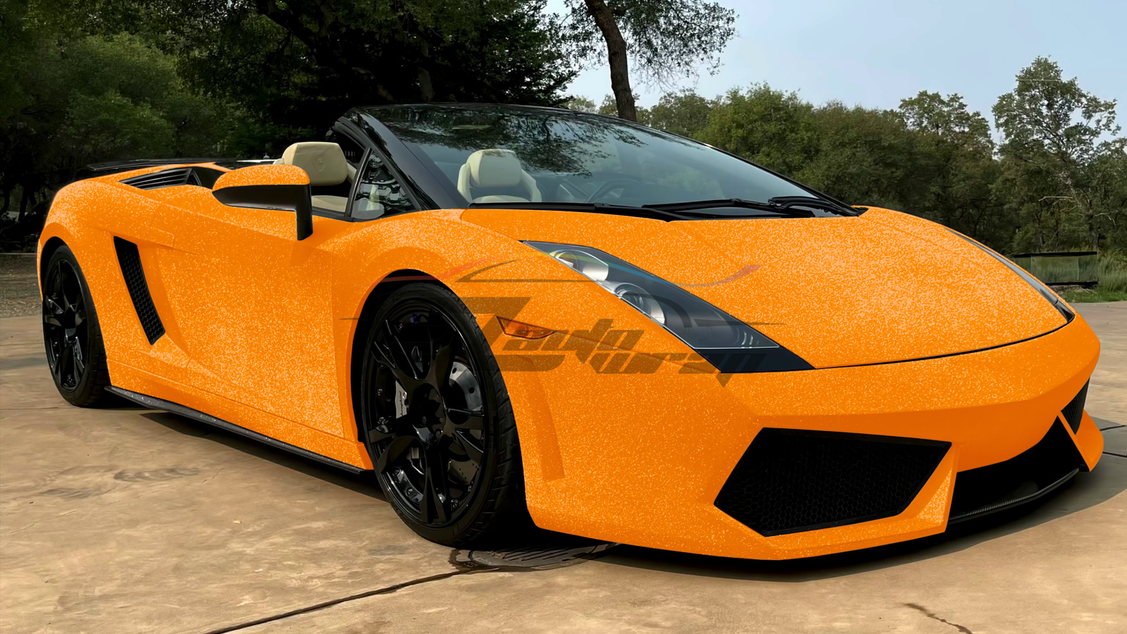 Matte Glitter Orange Frosted Sparkle Sticker Decal Sheet Car Vinyl Wrap Film