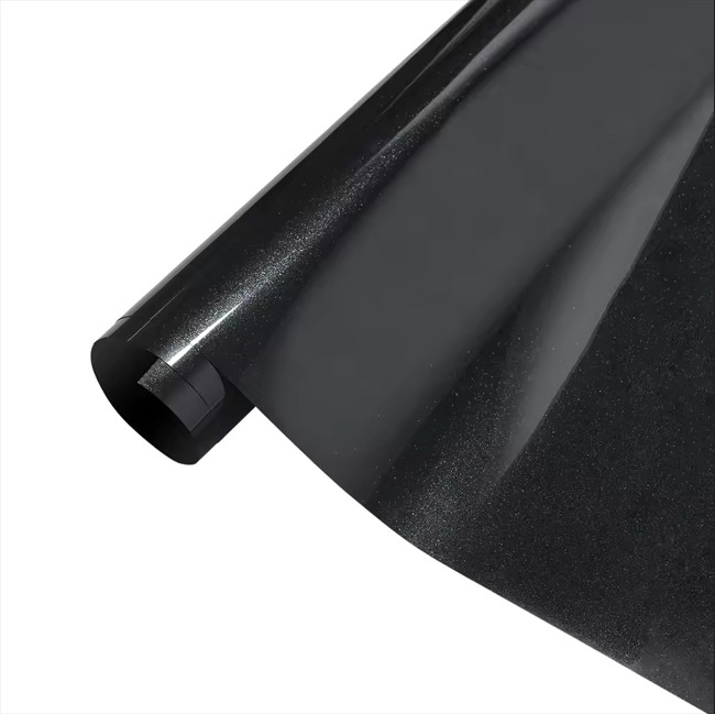 50FT x 5FT Glossy Metallic Pearl Vinyl Entire Car Wrap Film Sticker Decal Black