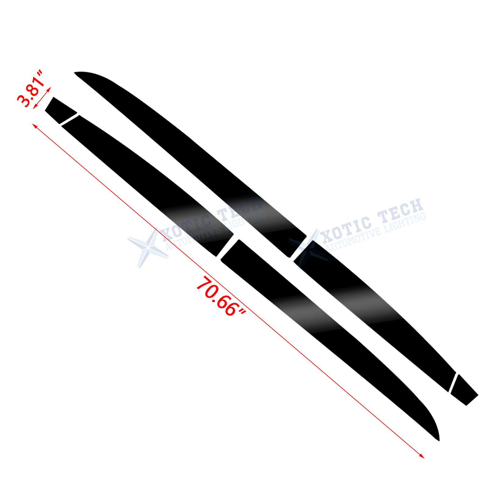 Door Sill Side Skirt Lower Stripe Sticker For Honda Accord 10th Glossy Black
