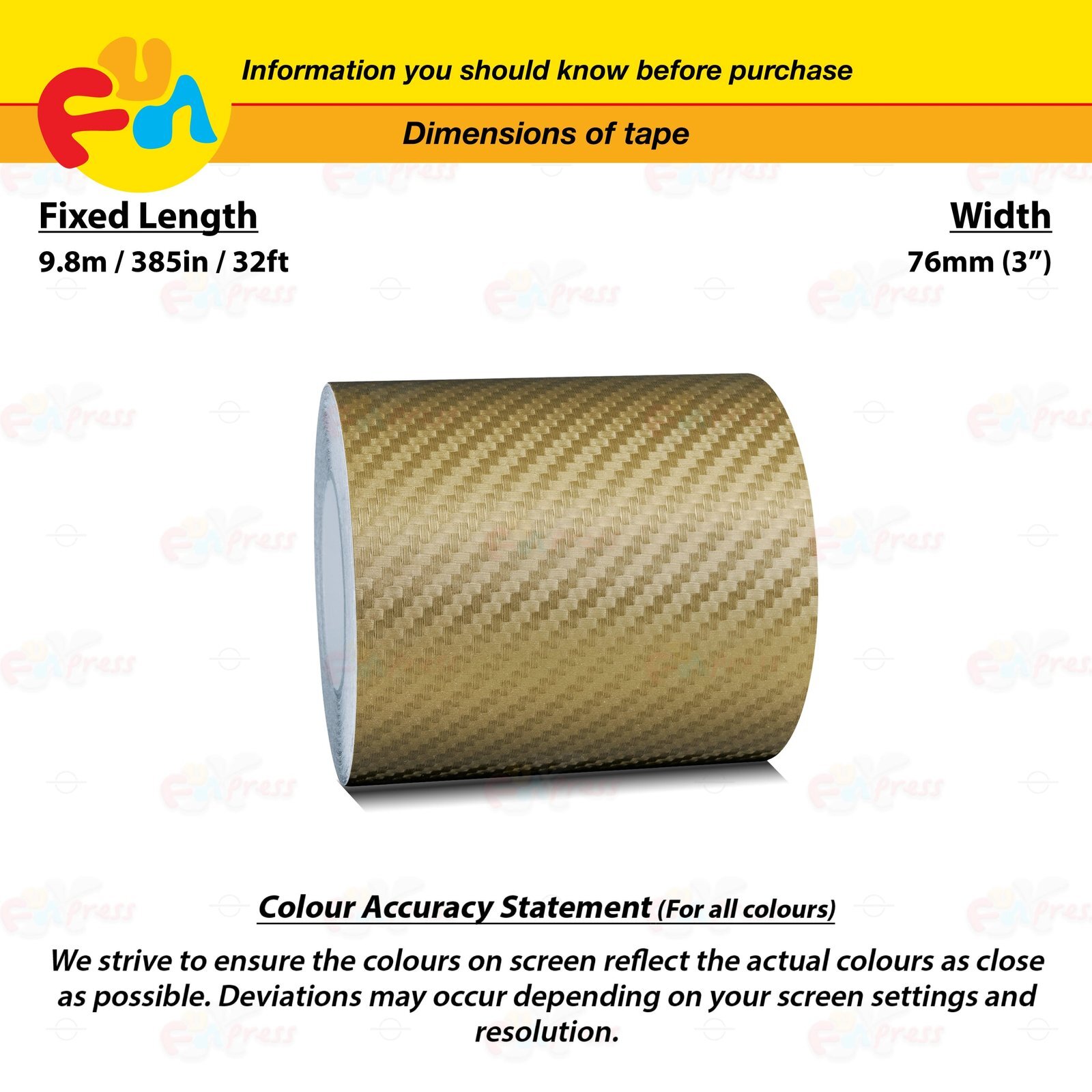 CARBON FIBER DARK GOLD 3″ 76mm PIN STRIPE Car Model Streamline TAPE Sticker