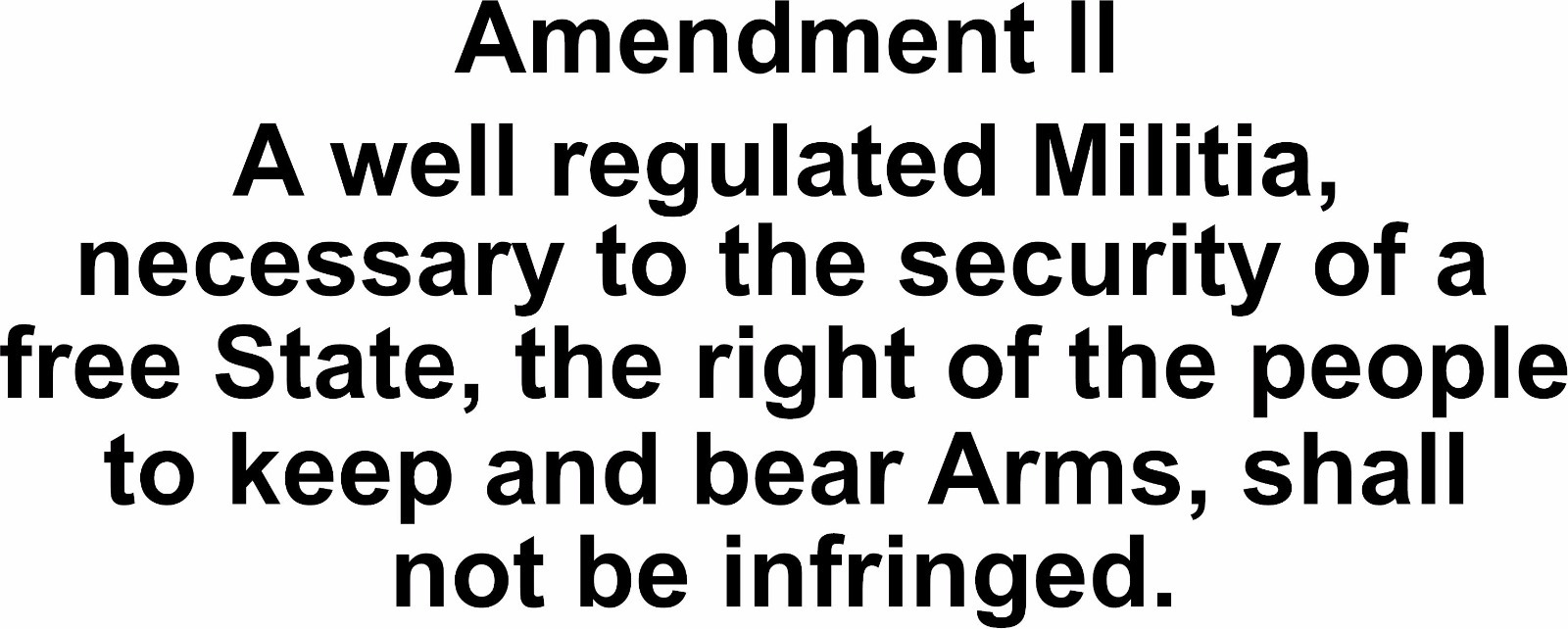 Second Amendment Car or Truck Window 3 Mil Vinyl Sticker