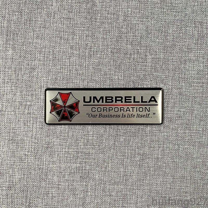 Car Rear Trunk Body Badge Emblem Decal Resident Evil Protective Umbrella Sticker