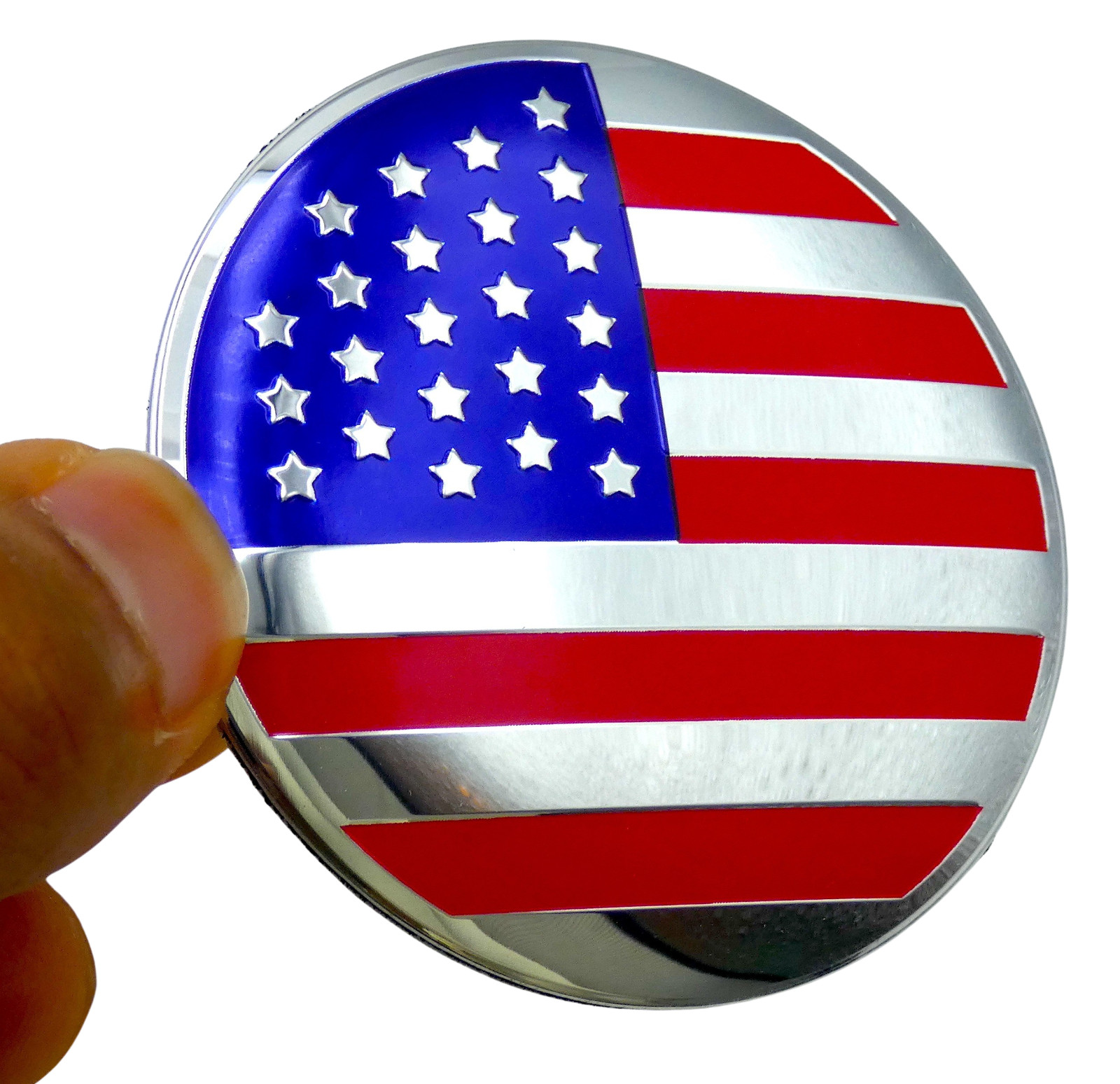 1x Aluminum Dome Shape American Flag Sticker Decal Emblem Badge Auto, Car, Truck