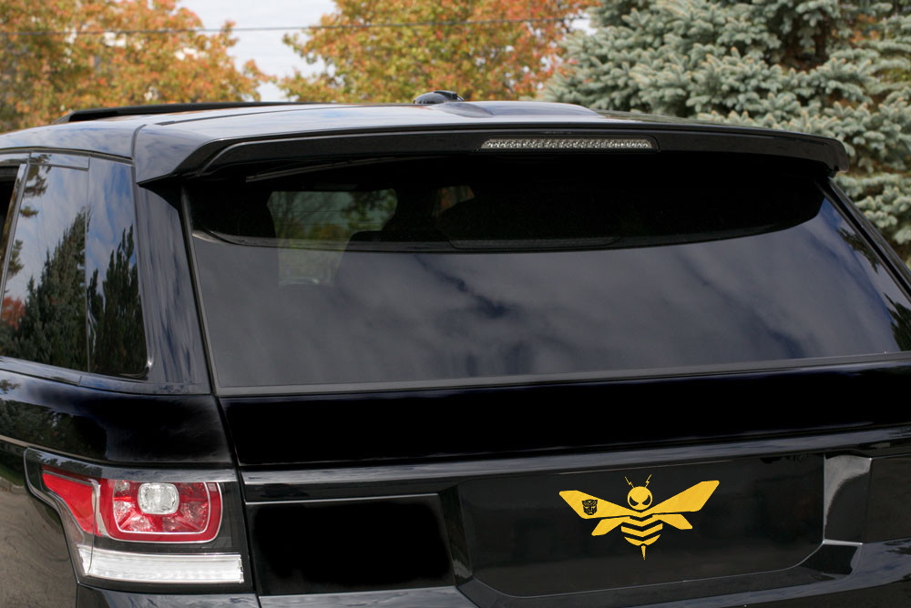 Sticker Bumblebee style Logo Yellow effect Transformers Decal Bumble Bee