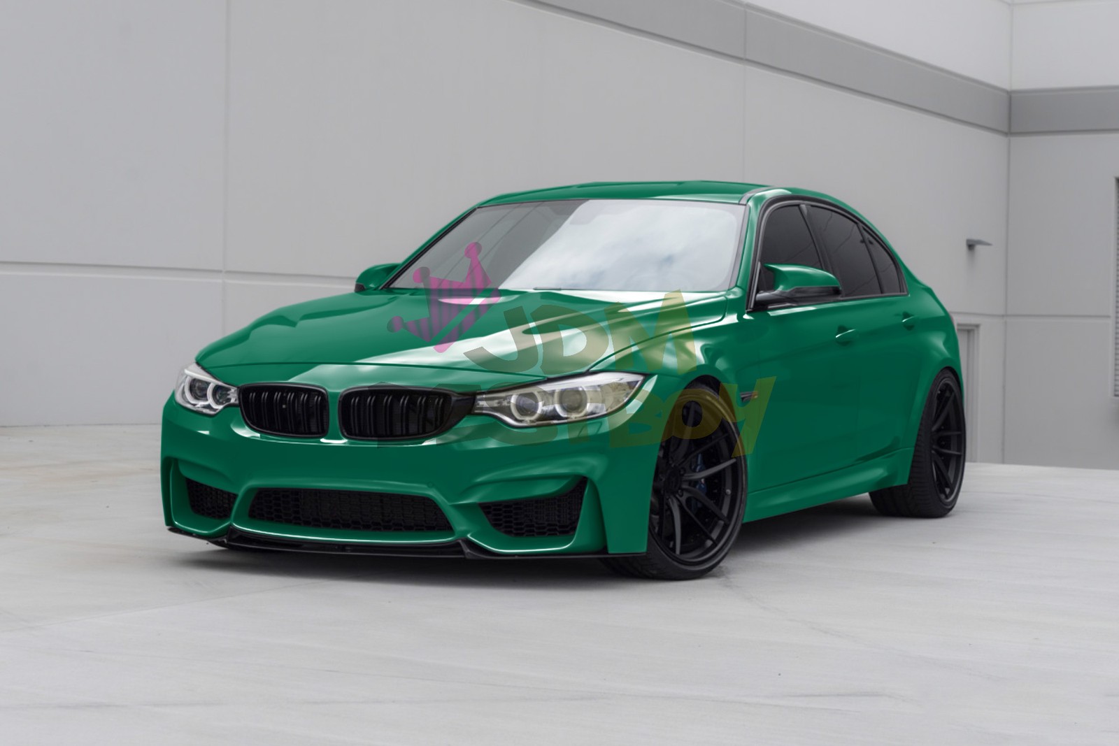High Gloss Dark Green Car Vinyl Wrap Sticker Decal Sheet Film DIY Air Release