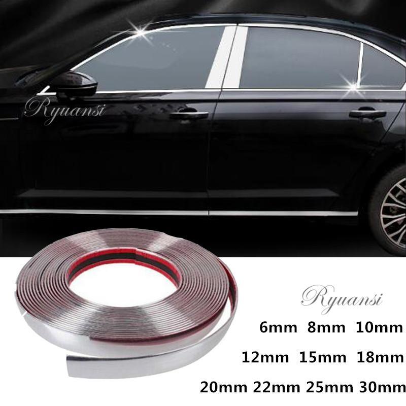 1M Chrome Trim Molding Strip Car Door Window Bumper Side Trime Mirror Protector