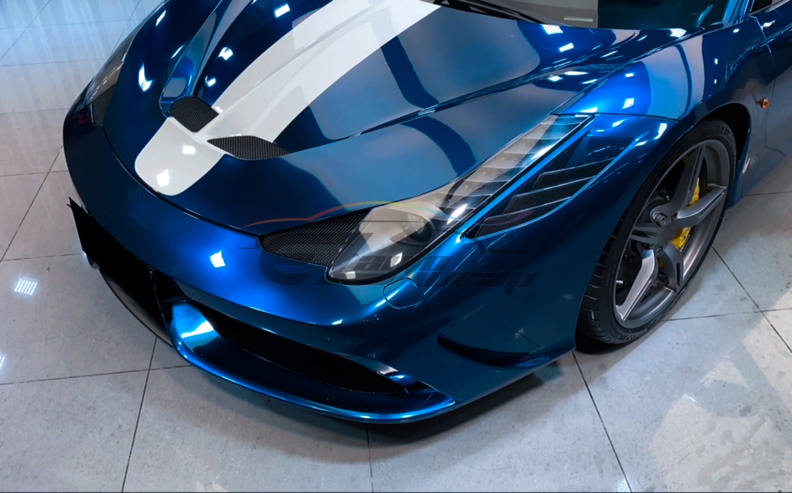 Gloss Metallic Diamond Blue PPF TPU Paint Protection Film Dry Wet Car Vinyl Wrap