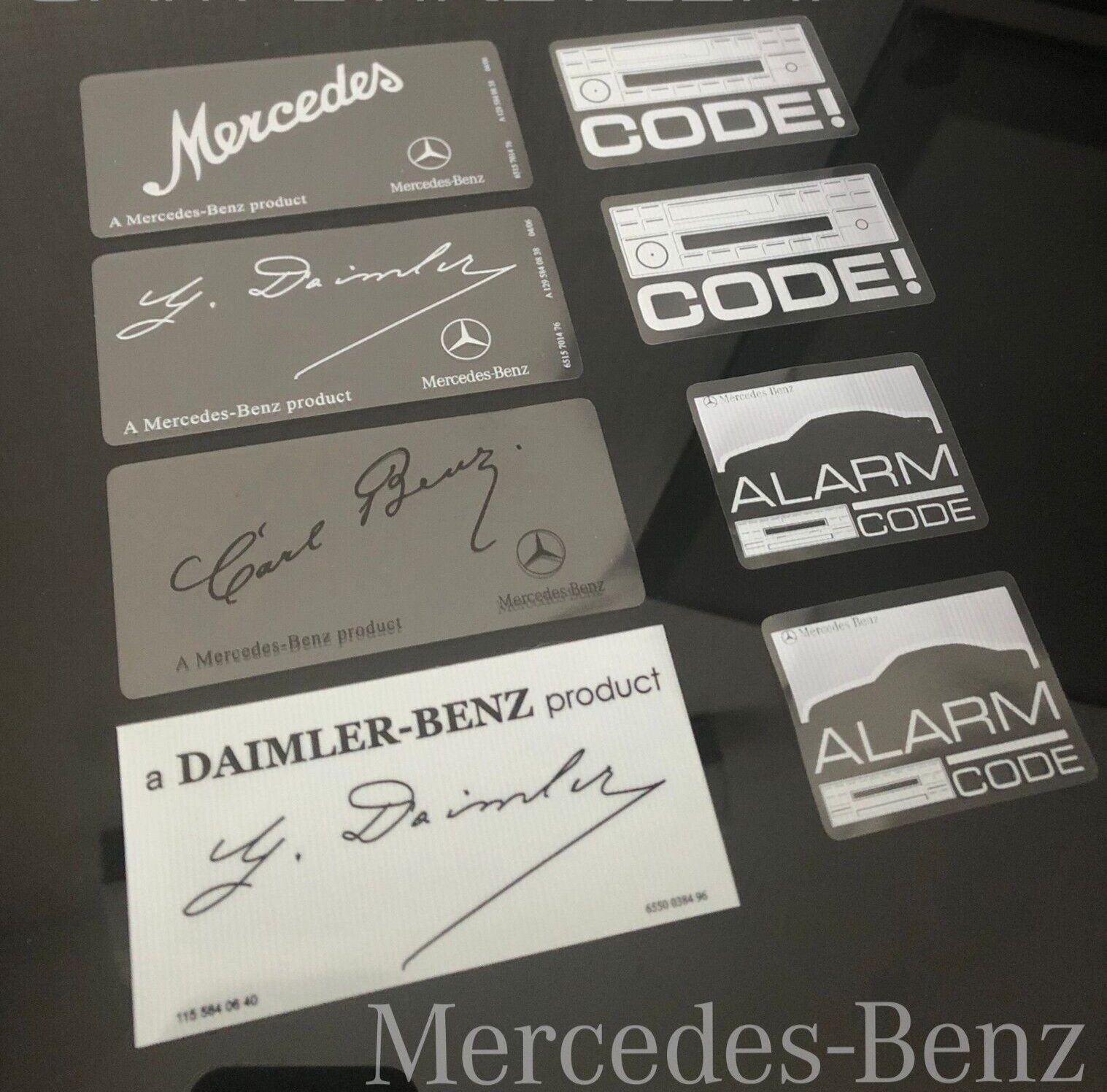 Windows Glass Decal Labels Set Stickers For Mercedes-Benz W126 W124 W201 R107