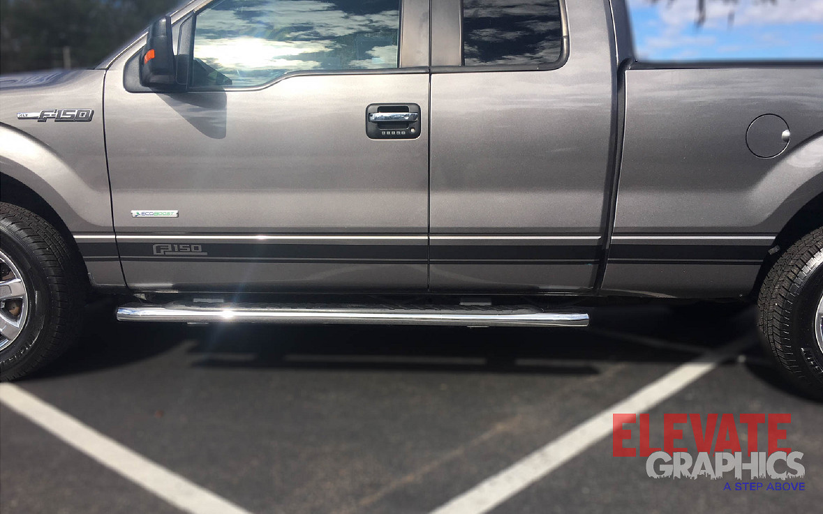 For Ford F-150 Stickers Rocker Two Side Decals Stripes Vinyl Graphics 2009-2024